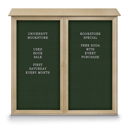 United Visual Products Indoor Enclosed Combo Board, 48"x36", Satin Frame/Blue & Surf UVCB4836-BLUE-SURF